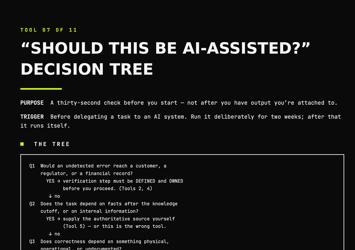 The Operator Toolkit — Editable Tools + Judgment Multiple Calculator